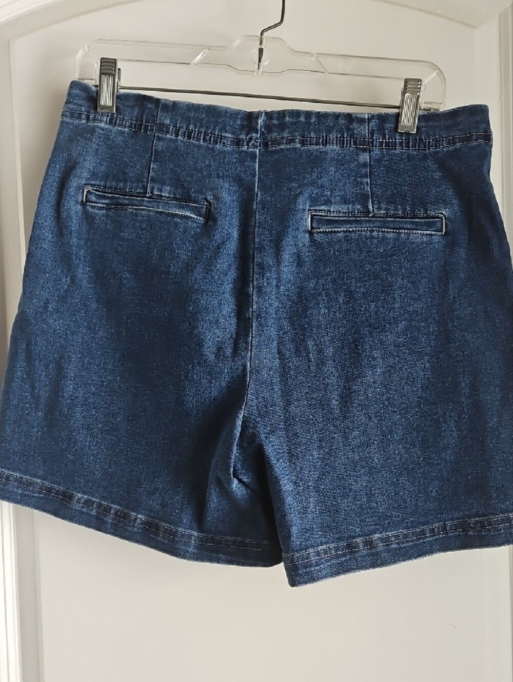High-Rise Denim Button Skort - Blue - Picture 2 of 3